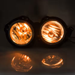1 Pair LED Fog Light Front Bumper Fog Lamp Bulb Clear Lens