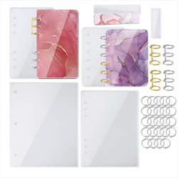 Large Notebook Cover Epoxy Resin Molds A4,A5,A6,A7 Binder Rings Kit