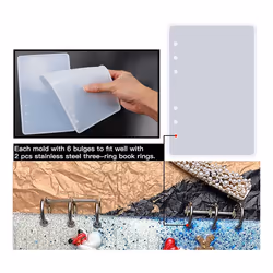 Large Notebook Cover Epoxy Resin Molds A4,A5,A6,A7 Binder Rings Kit