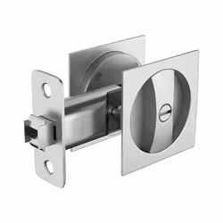 Bed/Bath Pocket Door Lock, Satin Nickel, Sliding Pocket Door Latch