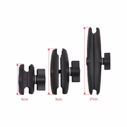 Aluminium Alloy Arm 17cm Double Socket Arm with 1 Inch Ball Base