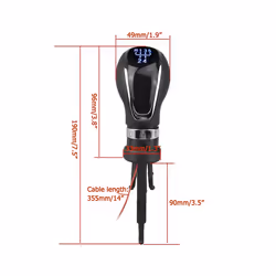 5 Speed Gear Shift Knob Leather Shifter Lever Handle Stick for