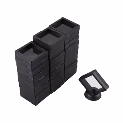 Coin Display Box - Set Of 30 Frame Display Holder with Stands Black