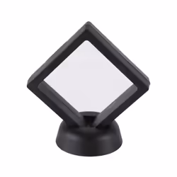 Coin Display Box - Set Of 30 Frame Display Holder with Stands Black