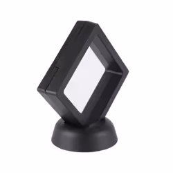 Coin Display Box - Set Of 30 Frame Display Holder with Stands Black