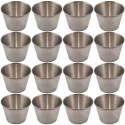24 Pack Stainless Steel Condiment Sauce Cups,Dipping Sauce Cups