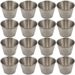 24 Pack Stainless Steel Condiment Sauce Cups,Dipping Sauce Cups