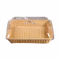 Basket With Lid,Basket With Lid for Food, Beige