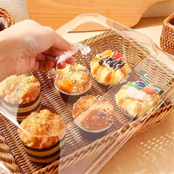 Basket With Lid,Basket With Lid for Food, Beige