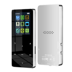 Bluetooth MP3 Player 8G HiFi Supports Card,Built-in Speaker-Silver