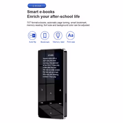 Bluetooth MP3 Player 8G HiFi Supports Card,Built-in Speaker-Silver