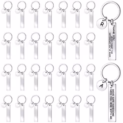 30 Pcs Engravable Metal Keychain Blanks Metal Stamping Blanks