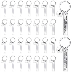 30 Pcs Engravable Metal Keychain Blanks Metal Stamping Blanks