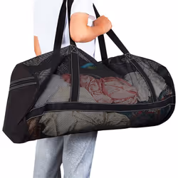 Mesh Scuba Dive Gear Bag, Foldable Mesh Duffle Beach Tote Bag