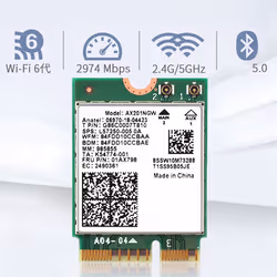 Wi-Fi 6 AX201 M.2 Key E CNVio 2 Wifi Card,with Antenna Kit