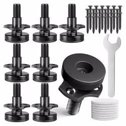 Adjustable Leveling Feet, 3/8inch-16 Thread T-Nut Kit 8 Pack