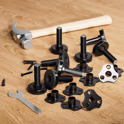 Adjustable Leveling Feet, 3/8inch-16 Thread T-Nut Kit 8 Pack