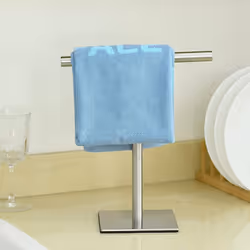 Hand Towel Holder Stand for Bathroom Vanity -Black