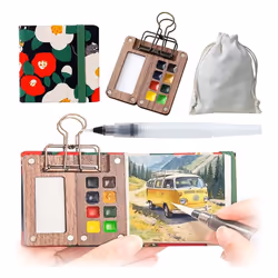 Travel Paint Palette,Mini Watercolor Paint Set,Portable Paint Palette