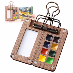 Travel Paint Palette,Mini Watercolor Paint Set,Portable Paint Palette