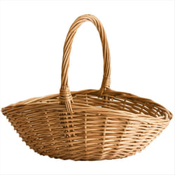 Wicker Basket with Handle, Wicker Shopping Basket, Large