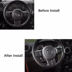 Carbon Fiber Steering Wheel Decoration Trim for JK