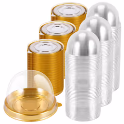 150 Pcs Mini Cupcake Boxes Muffin Pod Dome Muffin Cake Container