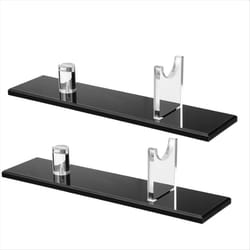 2Pcs Knife Display Stand, Knife Holder for Home Decor (Black Base)