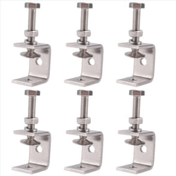 6Pcs C Clamps,U Clamps for Metal Working, Small Desk Clamp