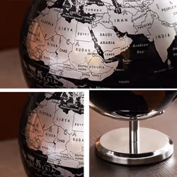 World Globe Constellation Map Globe for Home Table Decoration (Black)