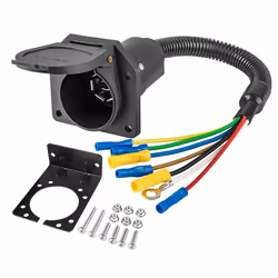 7 Way RV Trailer Light Connector Socket