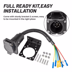 7 Way RV Trailer Light Connector Socket