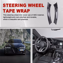 2Pcs Car Interior Carbon Fiber Cover for Stelvio/