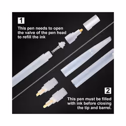 10 Pieces Refillable Paint Pens Empty Pen Rod Paint Markers