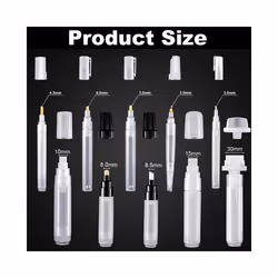 10 Pieces Refillable Paint Pens Empty Pen Rod Paint Markers