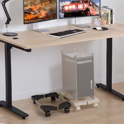 Tower Stand,Adjustable Mobile CPU Stand,CPU Holder White