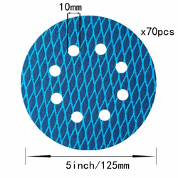 70Pcs Orbital Sander Sandpaper 5 Inch for Anti Blocking Rhombus Discs