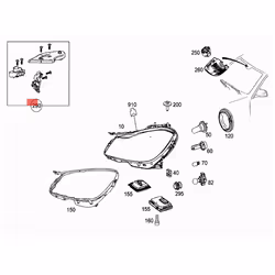 Right Headlight Repair Bracket Mount Kits A2048201214