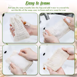 36 Pack Soap Exfoliating Bags,Soap Saver Made Sisal Mesh Soap Bag
