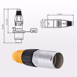 10 PCS RJ45 Waterproof Panel Connector, for Industrial Home Network