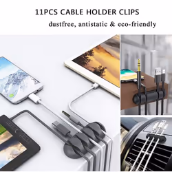 152 Pcs Cable Management Cord Organizer Kit, Cable Organizer Clips