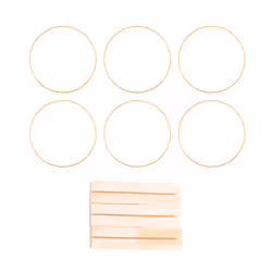 6 PCS 12 Inch Large Metal Floral Hoop, with 6 PCS Wood Holder Stands