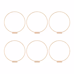 6 PCS 12 Inch Large Metal Floral Hoop, with 6 PCS Wood Holder Stands