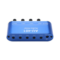 Stereo Mixer (4 Input ,1 Output ) DIY Headphones Amplifier Case DC12V