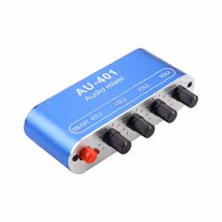 Stereo Mixer (4 Input ,1 Output ) DIY Headphones Amplifier Case DC12V
