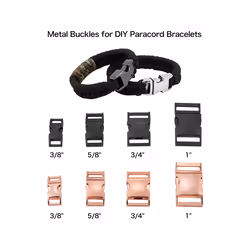 6Pcs Paracord Bracelet Buckles Silver