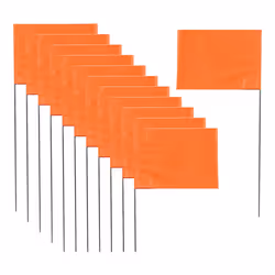 50Pack Marking Flags, Orange Yard Flags 15x4x5Inch, Marker Flags