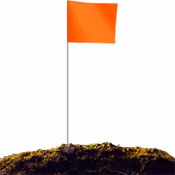 50Pack Marking Flags, Orange Yard Flags 15x4x5Inch, Marker Flags