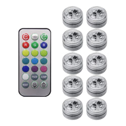 10Pcs Wireless Colorful LED Car Interior Ambient Light