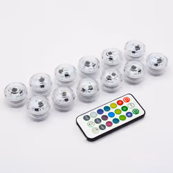 10Pcs Wireless Colorful LED Car Interior Ambient Light
